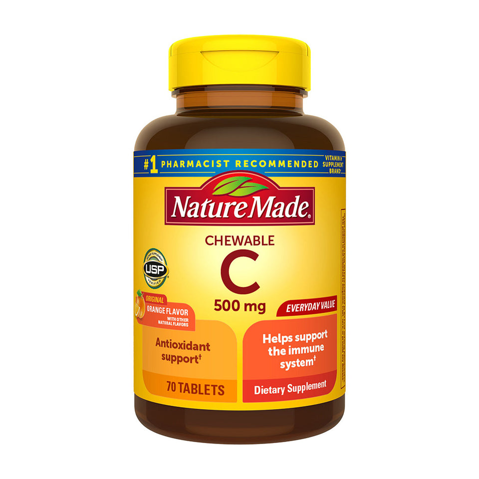 네이처메이드_츄어블 비타민 C 500mg 오렌지 맛, 70타블렛