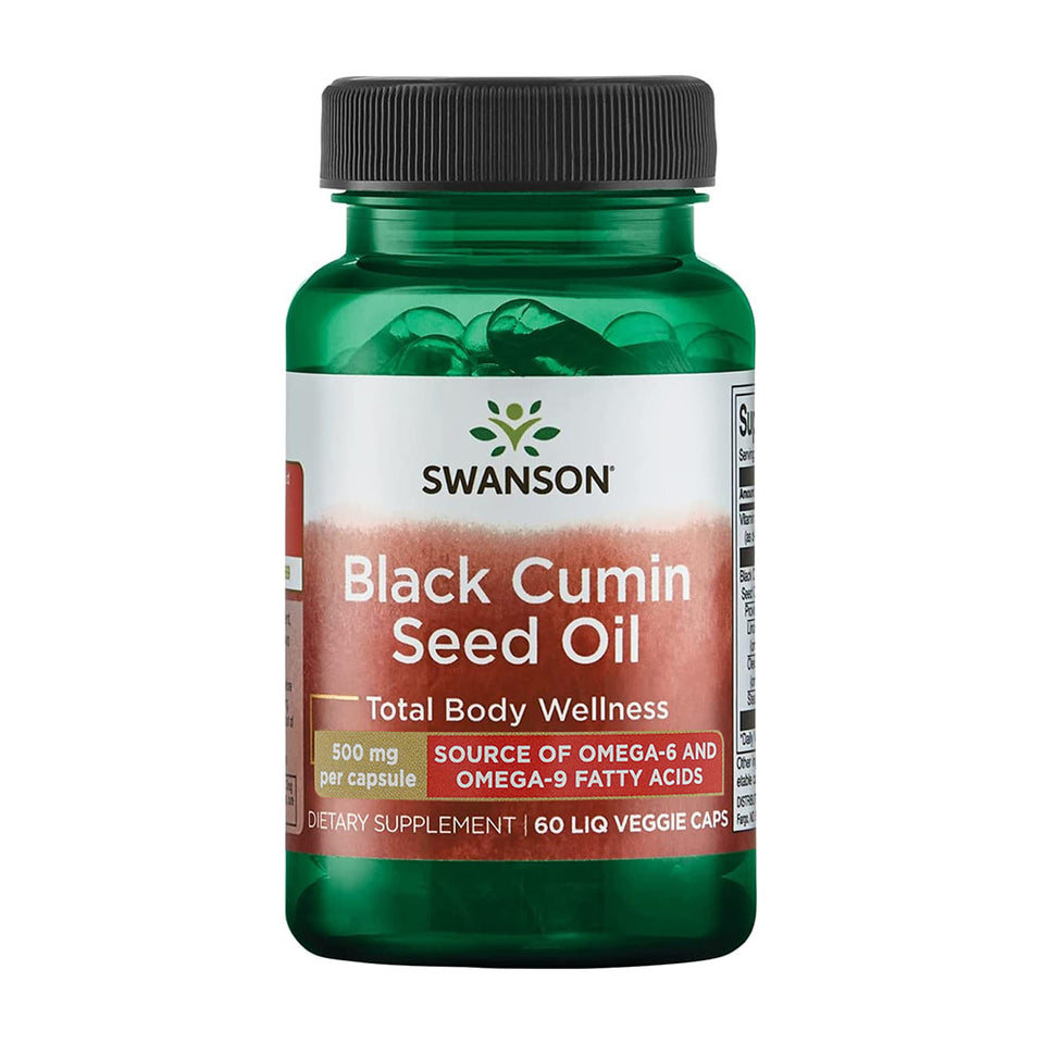 스완슨_블랙 커민 씨드 오일 500mg, 60 리퀴드 베지캡슐