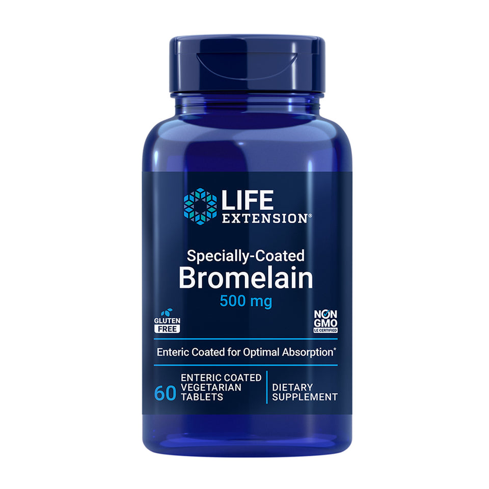 라이프익스텐션_스폐셜리 코팅 브로멜라인 500mg, 60 장용 코팅 베지타블렛