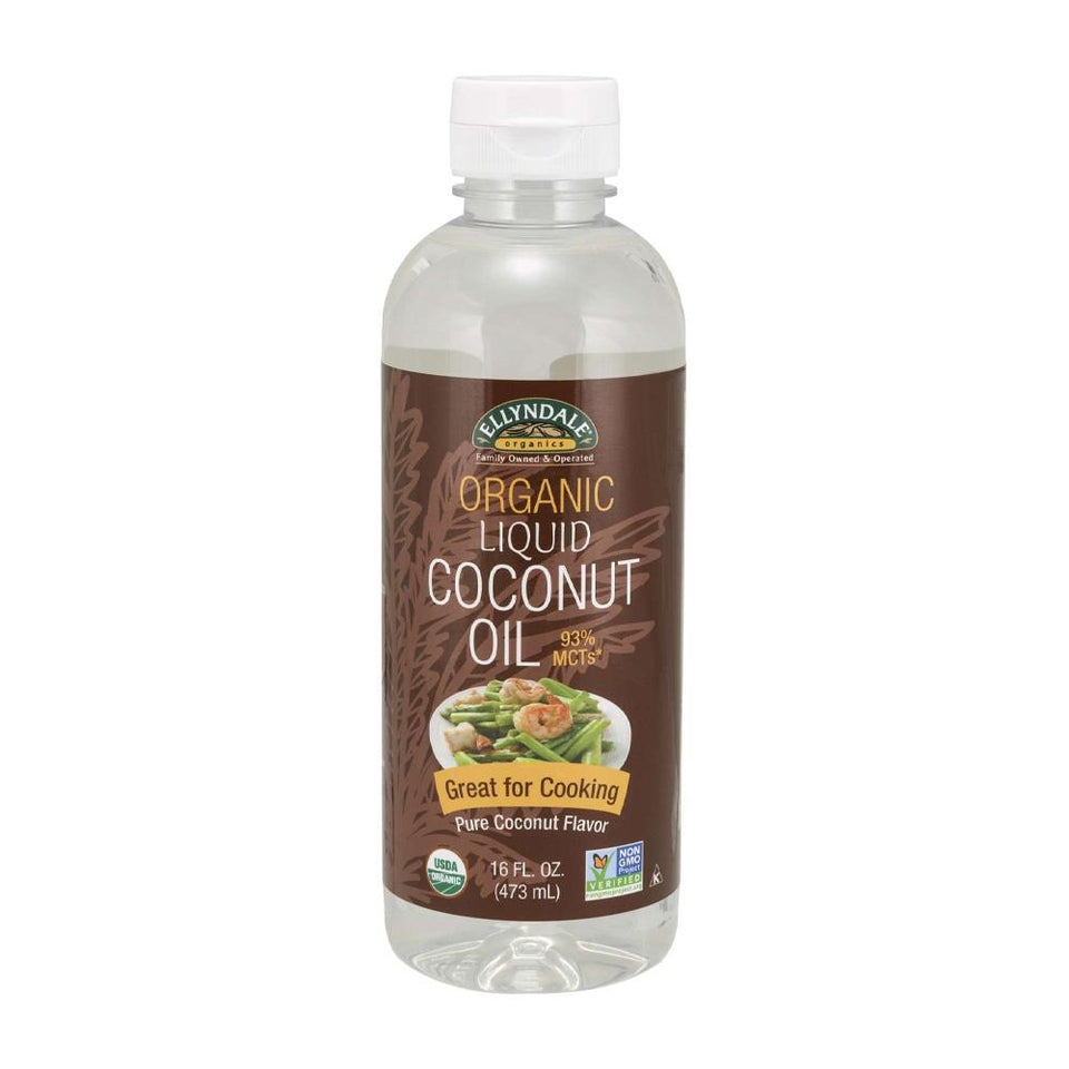 나우푸드_Ellyndale Organics, Organic Liquid Coconut Oil 16 fl oz
