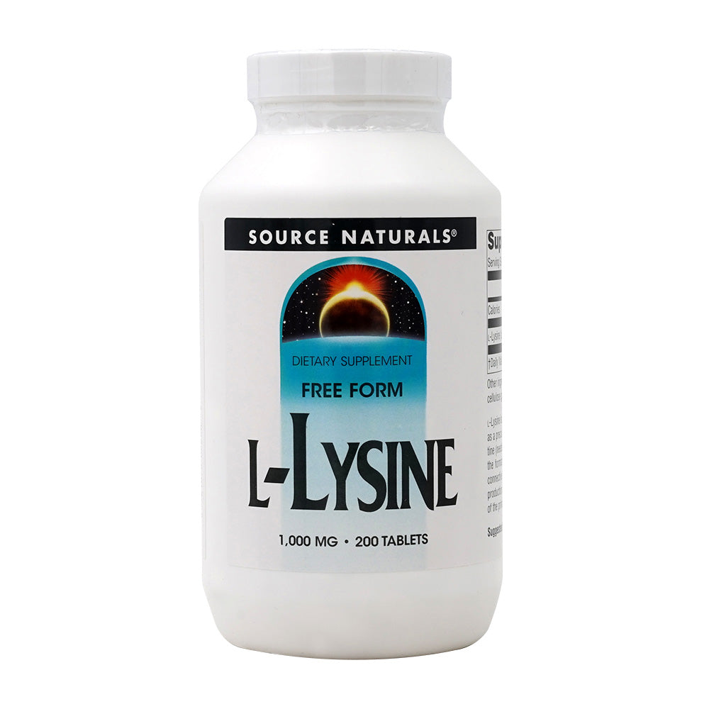 소스내추럴스_프리 폼 L-라이신 1000mg, 200타블렛