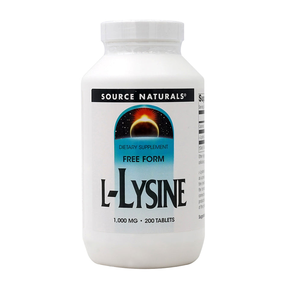 소스내추럴스_프리 폼 L-라이신 1000mg, 200타블렛