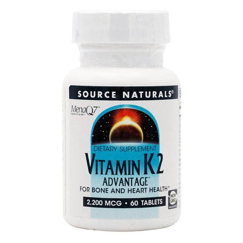 소스내추럴스_비타민 K2 어드밴티지 2200mcg, 60타블렛