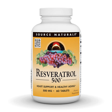 소스내추럴스_레스베라트롤 500mg, 60타블렛