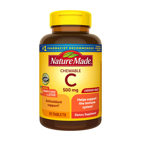 네이처메이드_츄어블 비타민 C 500mg 오렌지 맛, 70타블렛