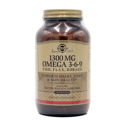 솔가_1300mg 오메가 3-6-9 피쉬 플랙스 보라지, 120 소프트젤