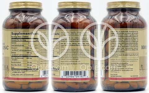 솔가_에스터-C 플러스 비타민 C 1000mg, 180타블렛 (후면)