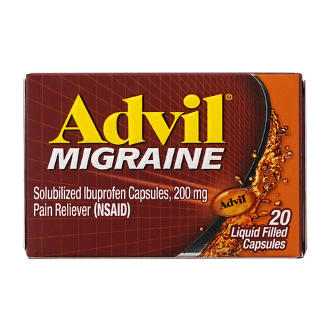 애드빌_애드빌 편두통 용해된 이부프로펜캡슐 200mg, 20 리퀴드 필드캡슐