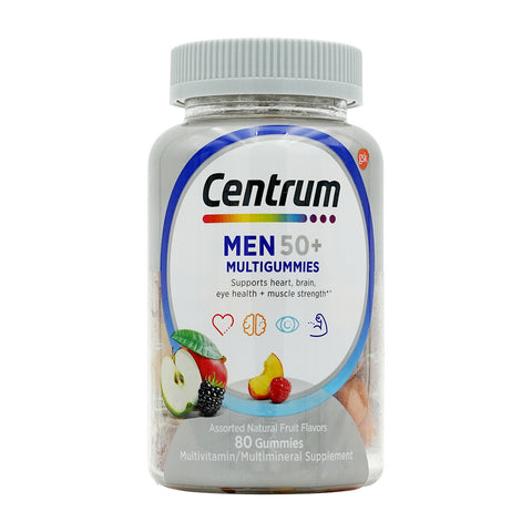 센트룸_센트룸 맨 50+ 멀티구미 어쏘티드 내추럴 후르츠 맛, 80구미