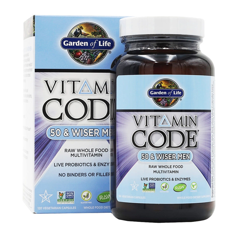 Vitamin Code 50 & Wiser Mens Multi  120 Vegetarian Capsules