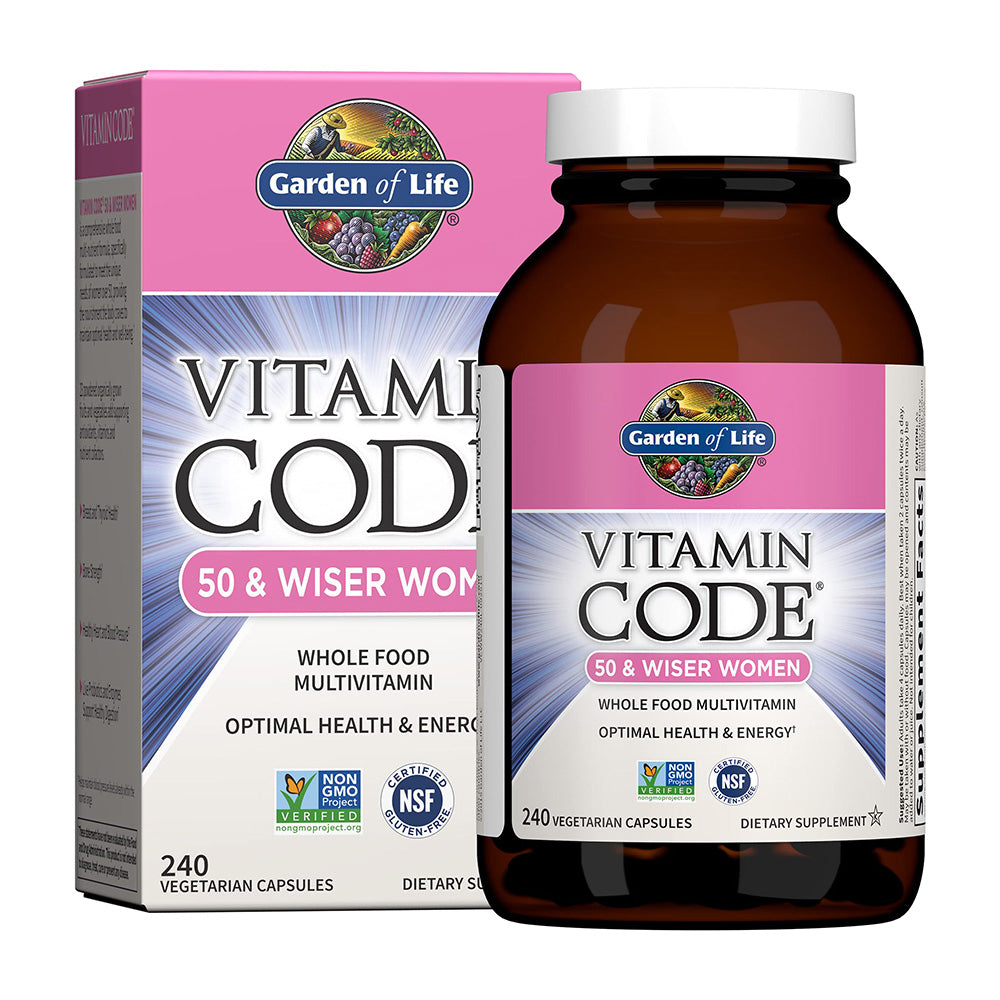 Vitamin Code 50 & Wiser Women,  240 Vegetarian Capsules
