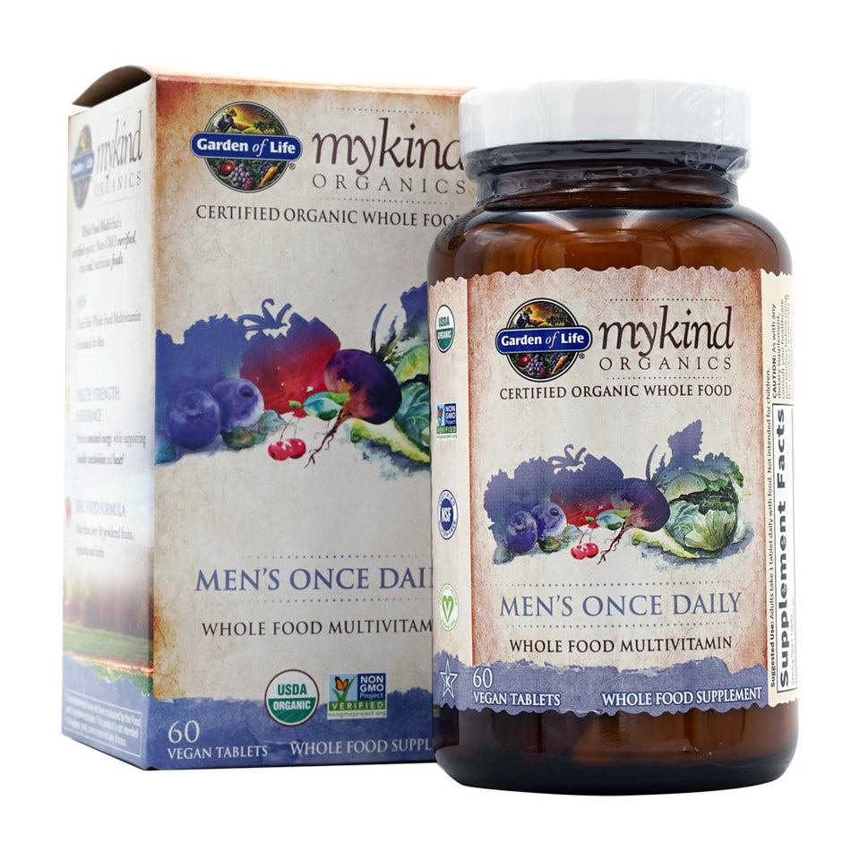 Mykind, Mens Once Daily, Whole Food Multivitamin  60 Vegan Tablets