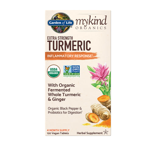 Mykind Organics Extra Strength Turmeric,  120 Vegan Tablets