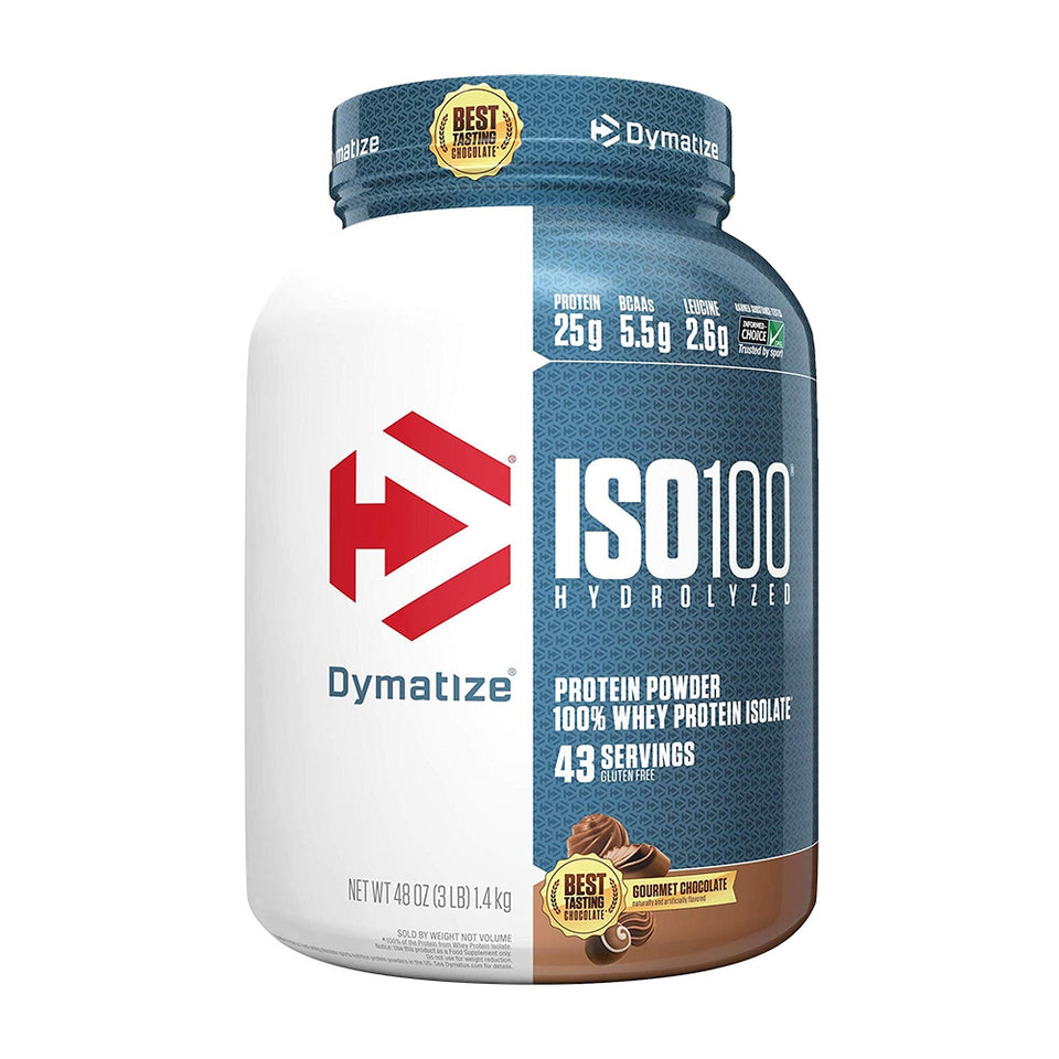다이마타이즈_Iso-100, 하이드롤라이즈 프로틴 파우더, 100% 웨이 프로틴 아이솔레이트, 고메 초콜릿, 43 서빙 1.4kg