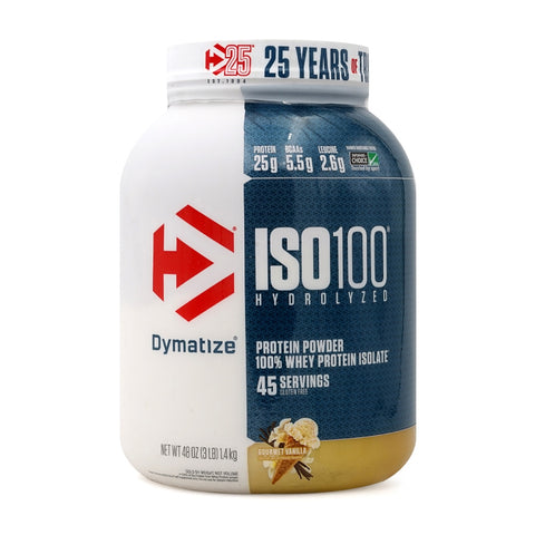 다이마타이즈_Iso-100 프로틴 파우더, 100% 웨이 프로틴 아이솔레이트, 고메 바닐라, 45 서빙, 1.4kg
