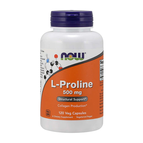나우푸드_L-Proline 500 mg 120 Veg Capsules