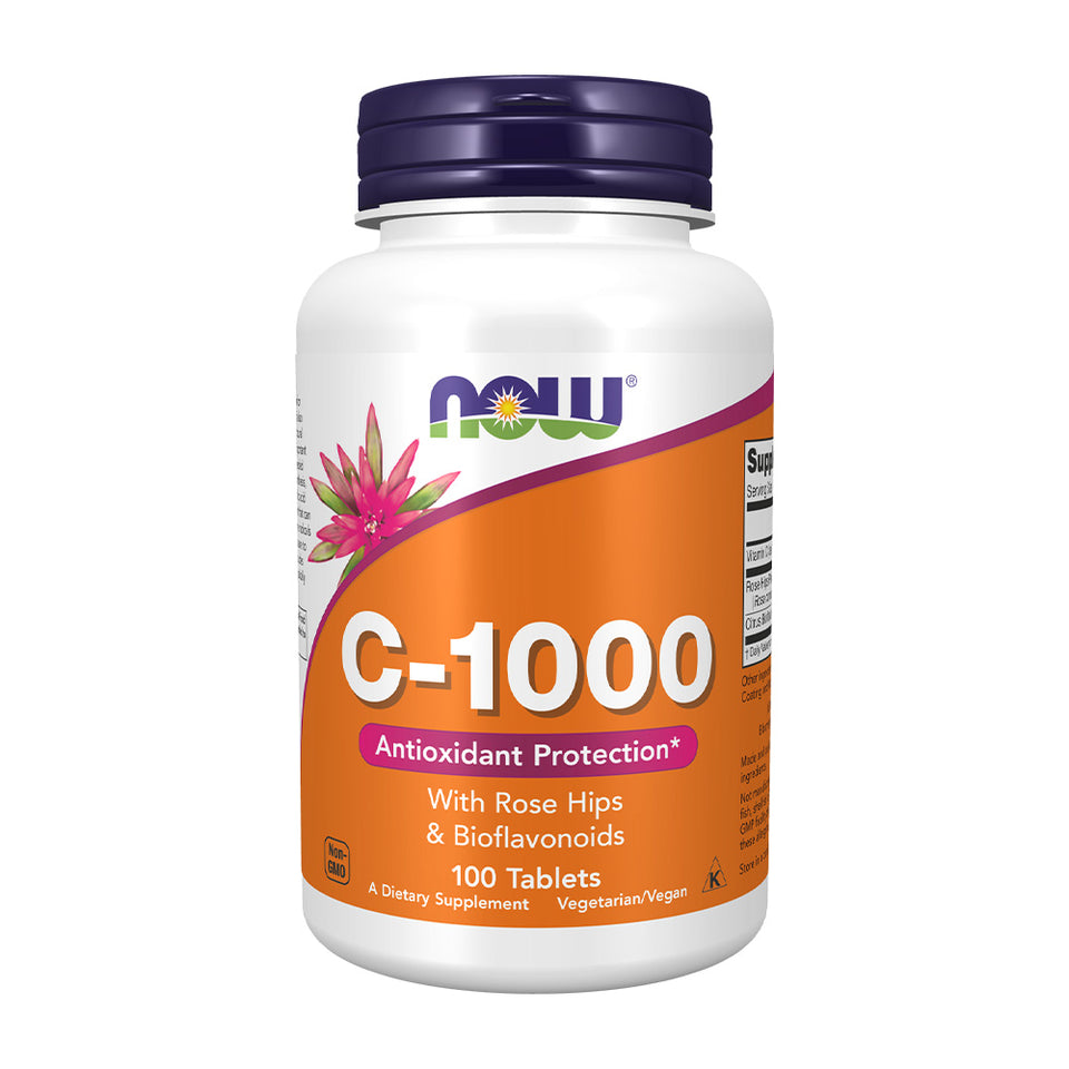 나우푸드_C-1000 with Rose Hips & Bioflavonoids,  100 Tablets