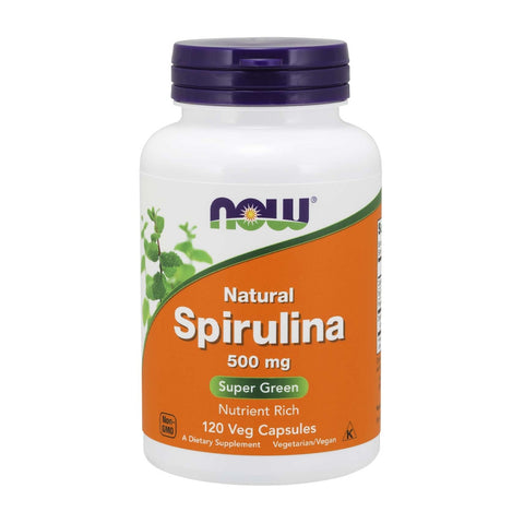 나우푸드_Natural Spirulina 500 mg 120 Veg Capsules