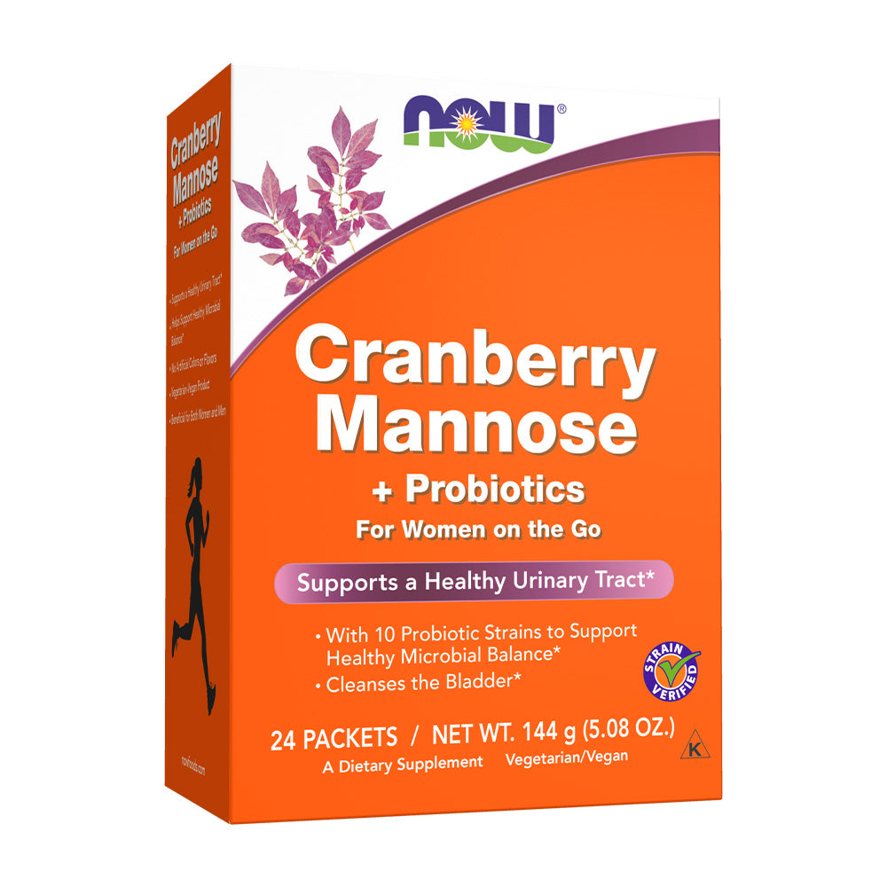 나우푸드_Cranberry Mannose + Probiotics,  24 Packets