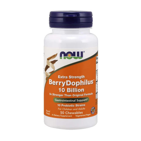 나우푸드_Extra Strength BerryDophilus 10 Billion 50 Chewables