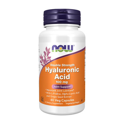 나우푸드_Double Strength Hyaluronic Acid 100 mg, 60 Veg Capsules
