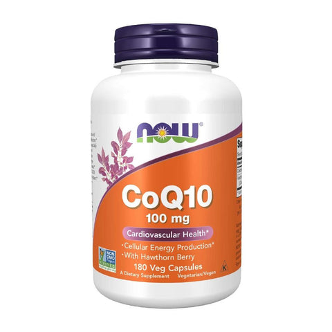 나우푸드_CoQ10 100 mg with Hawthorn Berry  180 Veg Capsules