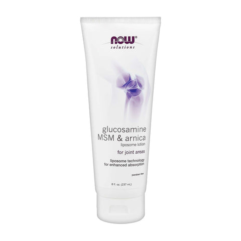 나우푸드_Solutions, Glucosamine, MSM & Arnica, Liposome Lotion  8 fl oz