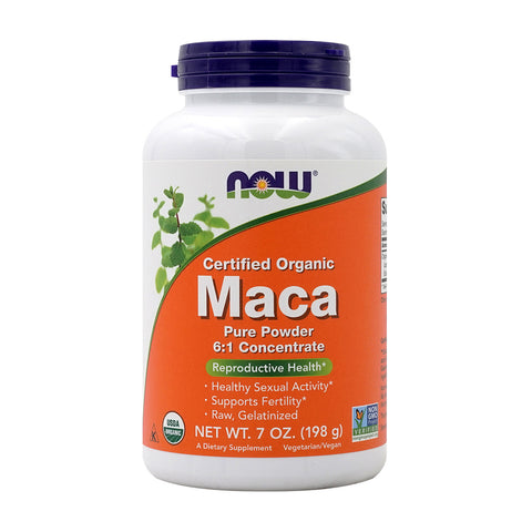 나우푸드_Certified Organic Maca Pure Powder 6:1 Concentrate,  7 oz