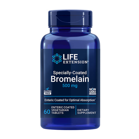 라이프익스텐션_스폐셜리 코팅 브로멜라인 500mg, 60 장용 코팅 베지타블렛