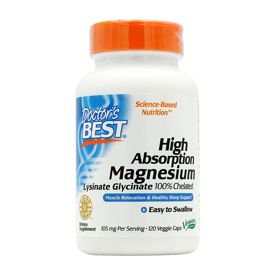 닥터스베스트_고흡수 마그네슘 라이시네이트 글리시네이트 100% 킬레이트 105mg, 120 베지캡슐
