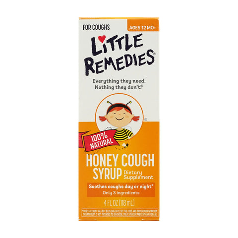 Honey Cough Syrup for Coughs for Ages 12 months+,  4 fl oz