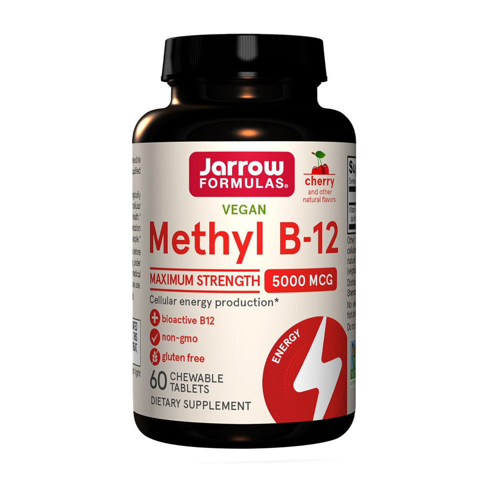 자로우포뮬러스_비건 메틸 B-12 5000mcg 체리, 60 츄어블타블렛