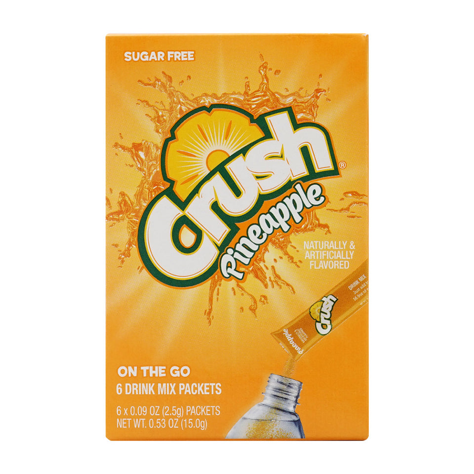 Crush Pineapple On the Go Drink Mix,  6 Packets